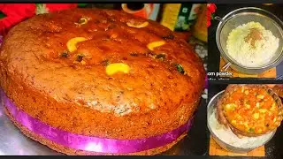 Last Minute Instant No Alcohol Eggless Christmas Plum Cake || Eggless Fruit Cake
