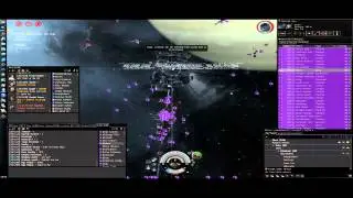 100 man fleet ganking a jump freighter
