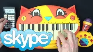 SKYPE CALL SOUND BUT IT'S A CAT PIANO AND A DRUM CALCULATOR
