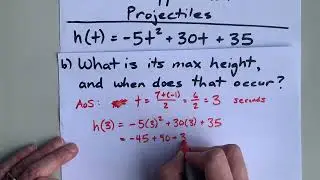 Projectile Word Problems Solved (Parabolas)