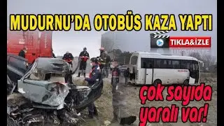 Mudurnu'da otobüs kaza yaptı!