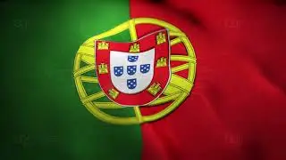 Portugal Flag - Realistic - Waving Flag - Full HD - 1080 - Seamless Loop