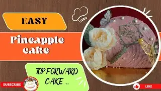 Try out this trending cake top forward technique with me! #cakes #whippedcream Top forward cake