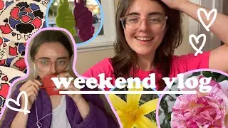 a realistic weekend in my life 💗 working on my small business and enjoying time at home