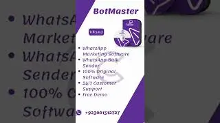 "BotMster" Contact to buy Single PC License or Reseller Panel #botmaster #whatsappmarketing