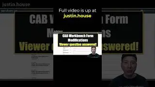 How to Update the Change Form in the CAB Workbench - short 🩳 