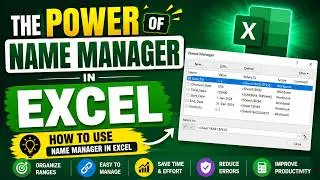 Name Manager in Excel Like a Pro | Power of name manager in excel | How to Use Name Manager  Excel