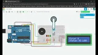 Arduino Force Sensor Monitoring System | Tinkercad Simulation