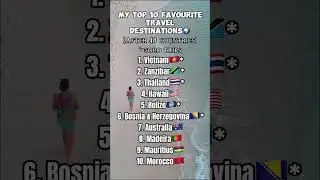 My top 10 favourite travel destinations!