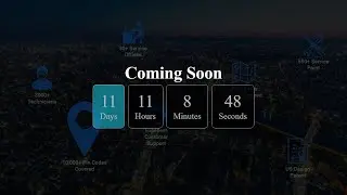 Complete Responsive Coming Soon Website Page Design using Html CSS & Javascript || Time Countdown