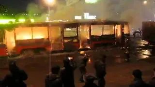 Возгорание трамвая в Москве ч.2