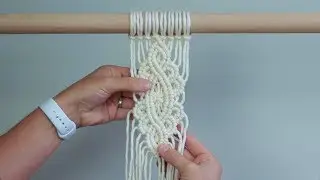 DIY Macrame Tutorial - Intermediate Pattern Using Double Half Hitch Knots!
