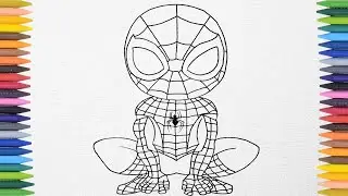 How to Draw Spider man Easy || Marker Drawing for Beginners
