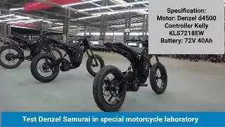 Test Denzel Samurai in special motorcycle laboratory