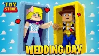 WOODY & BO PEEP GET MARRIED! *TOY STORY 4*| Minecraft Toy Store | Little Kelly
