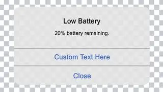 Low Battery Custom Text Animation from Creator Zone