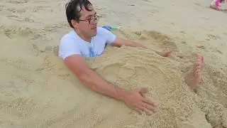 Buried in the beach sand! Summer Vacations Fun