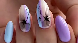 Гель лак за 150р😱  Наносим пастельные цвета в 2 слоя без проплешин. Воздушный дизайн ногтей.