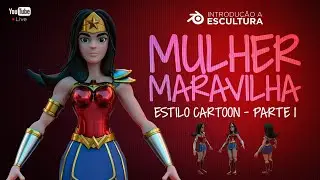 Blender 2.9 - Mulher Maravilha - Escultura