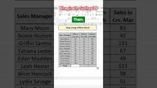Excel Tips & Tricks |  Excel Formula Shorts | #YTShorts #excel #excelshorts #shorts