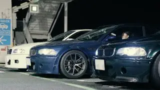 BMW E46 M3s gathering at the streets of midnight Tokyo [4K]