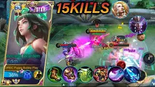 EDITH  SUSTAIN + 15KILLS🔥|| EDITH BEST BUILD 2023 || EDITH BUILD TOP 1 GLOBAL (MLBB)