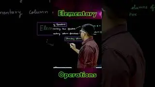 Elementary Operations of Matrices
