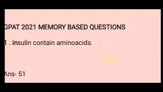 GPAT 2021 QUESTIONS 