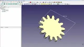FreeCad Шестерня  14 зубов 89 мм диаметра