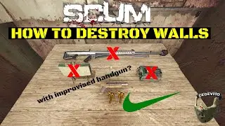 SCUM 0.8 - HOW TO DESTROY WALLS USING A IMPROVISED HANDGUN