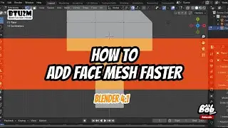 How to add Face faster with Mesh F2 on Blender 4.1 | Blender Tips Under 2 Minute (BTU2M)
