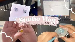 Studio Vlog - UV Flower Jewellery Making, Workshop Prep, Unboxing & Custom Order Making
