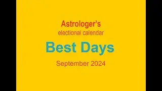 Best Days Calendar Sep 2024