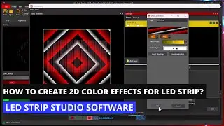 Creating 2D color effects for pixel LED strips and pixels