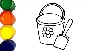 How to draw a bucket and shovel | Сурет сал шелек пен күрек | Как нарисовать ведро и лопатку