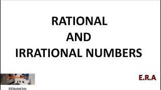 Rational Numbers and Irrational Numbers. Tagalog