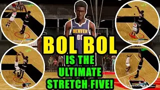 BOL BOL IS THE ULTIMATE STRETCH FIVE IN NBA 2K22 NEXT GEN 7'2 GLITCHY GLASS CLEANER BEST CENTER