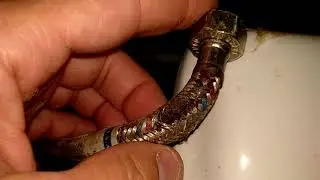 The long 1.5 m hose that connects the faucet to the sink and is connected to the toilet has burst...
