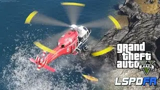LSPDFR Coastal Callouts AW-139 rescuing capsized Kayakers (MOD)