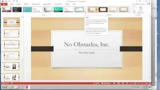 How to Change the Theme for the Entire Presentation to Retrospect