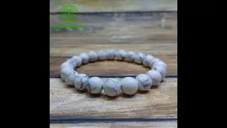 Gelang Batu Natural Howlite 8mm
