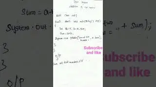 java program addition of two numbers