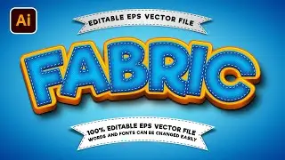 Design wit Me - Create Your Own Denim Fabric Text Effect in Illustrator