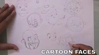 How To Draw Easy Cartoon Faces Step by Step for beginners | Tip and tricks | Rinkuart