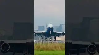 HEAVY Silk Way West Boeing 747-400F TAKEOFF at Schiphol #planespotting #aviation #shorts #plane