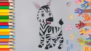 Zebra Drawing Tutorial | Zebra Drawing Easy for Beginners 2023