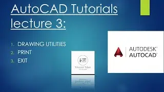 How to use drawing utilities and print in AutoCAD 2022 by tutorial tuber.
