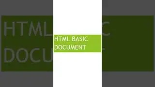 Basic HTML document structure explained | HTML page on the web browser | 