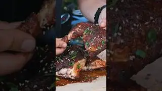 Smoked Chicken Leg Quarters With Japanese BBQ sauce #bbq #shorts #chickenrecipe