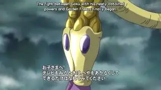 Dragon ball super golden freeza vs son goku English sub part 1